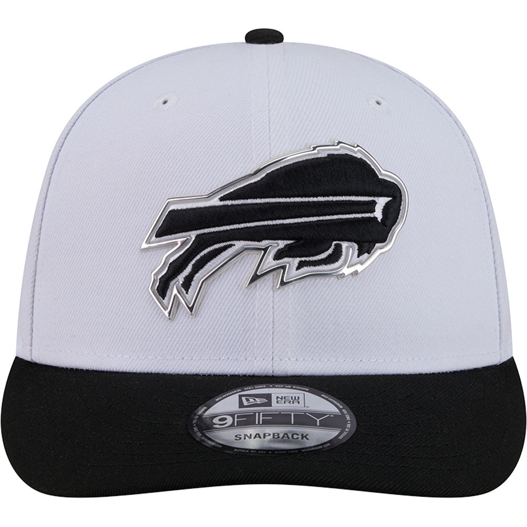 NFL Buffalo Bills New Era Black & White 2026 Draft 9FIFTY Snapback Hat - White