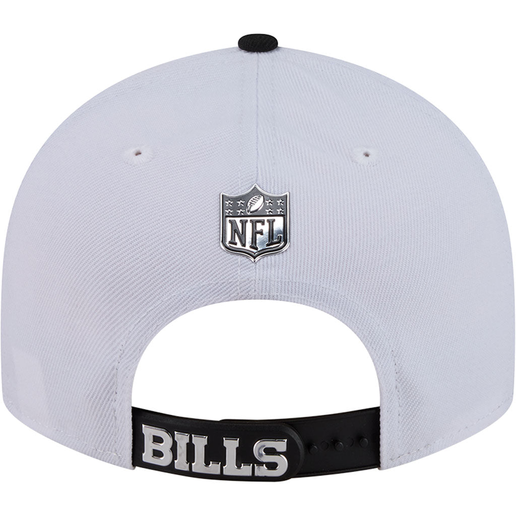 NFL Buffalo Bills New Era Black & White 2026 Draft 9FIFTY Snapback Hat - White