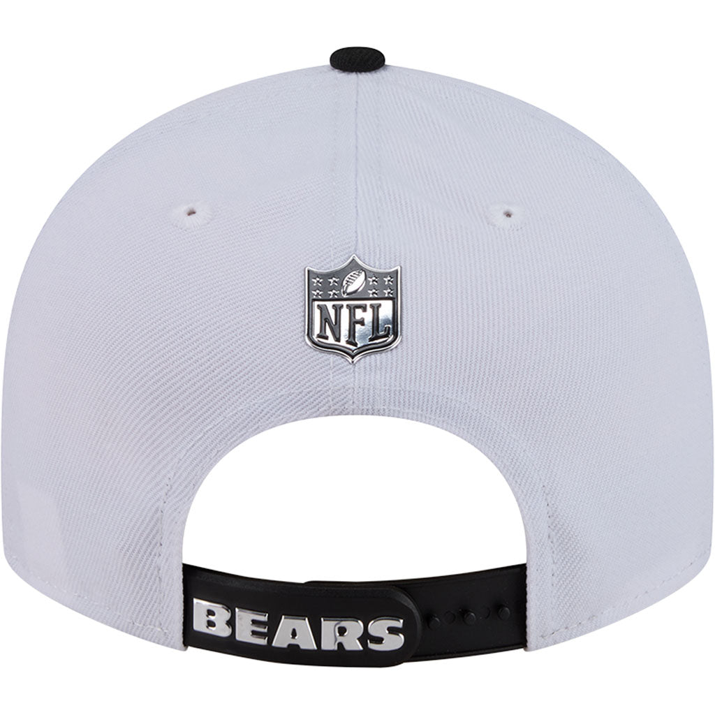 NFL Chicago Bears New Era Black & White 2026 Draft 9FIFTY Snapback Hat - White