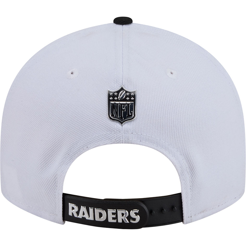 NFL Las Vegas Raiders New Era Black & White 2026 Draft 9FIFTY Snapback Hat - White