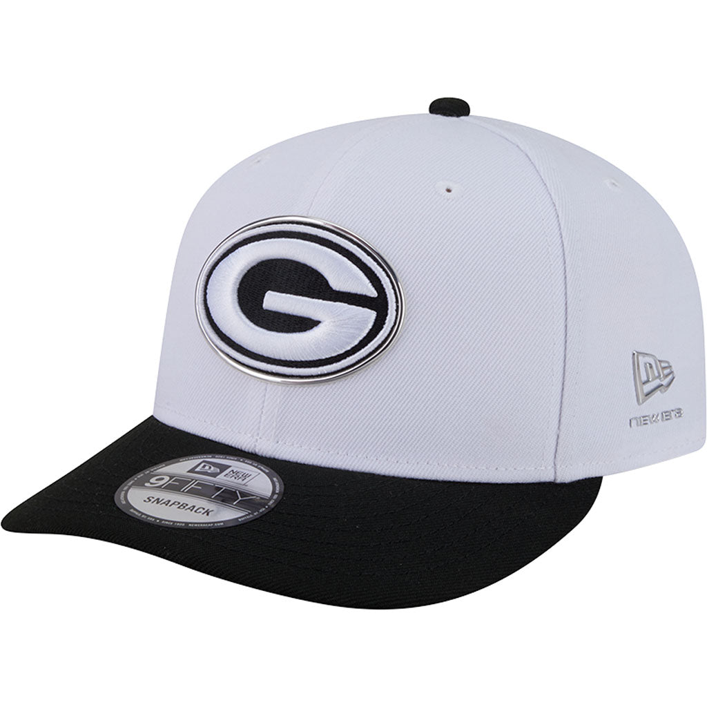 NFL Green Bay Packers New Era Black & White 2026 Draft 9FIFTY Snapback Hat - White