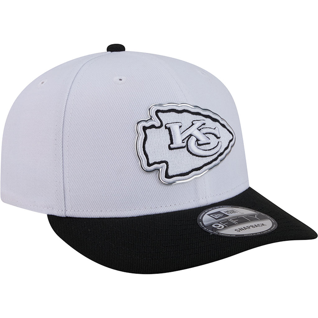 NFL Kansas City Chiefs New Era Black & White 2026 Draft 9FIFTY Snapback Hat - White