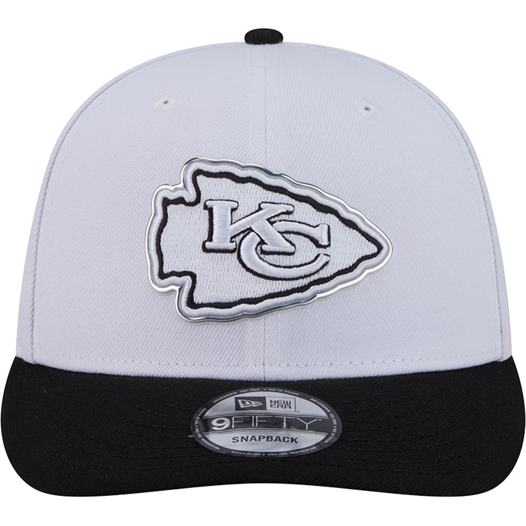 NFL Kansas City Chiefs New Era Black & White 2026 Draft 9FIFTY Snapback Hat - White