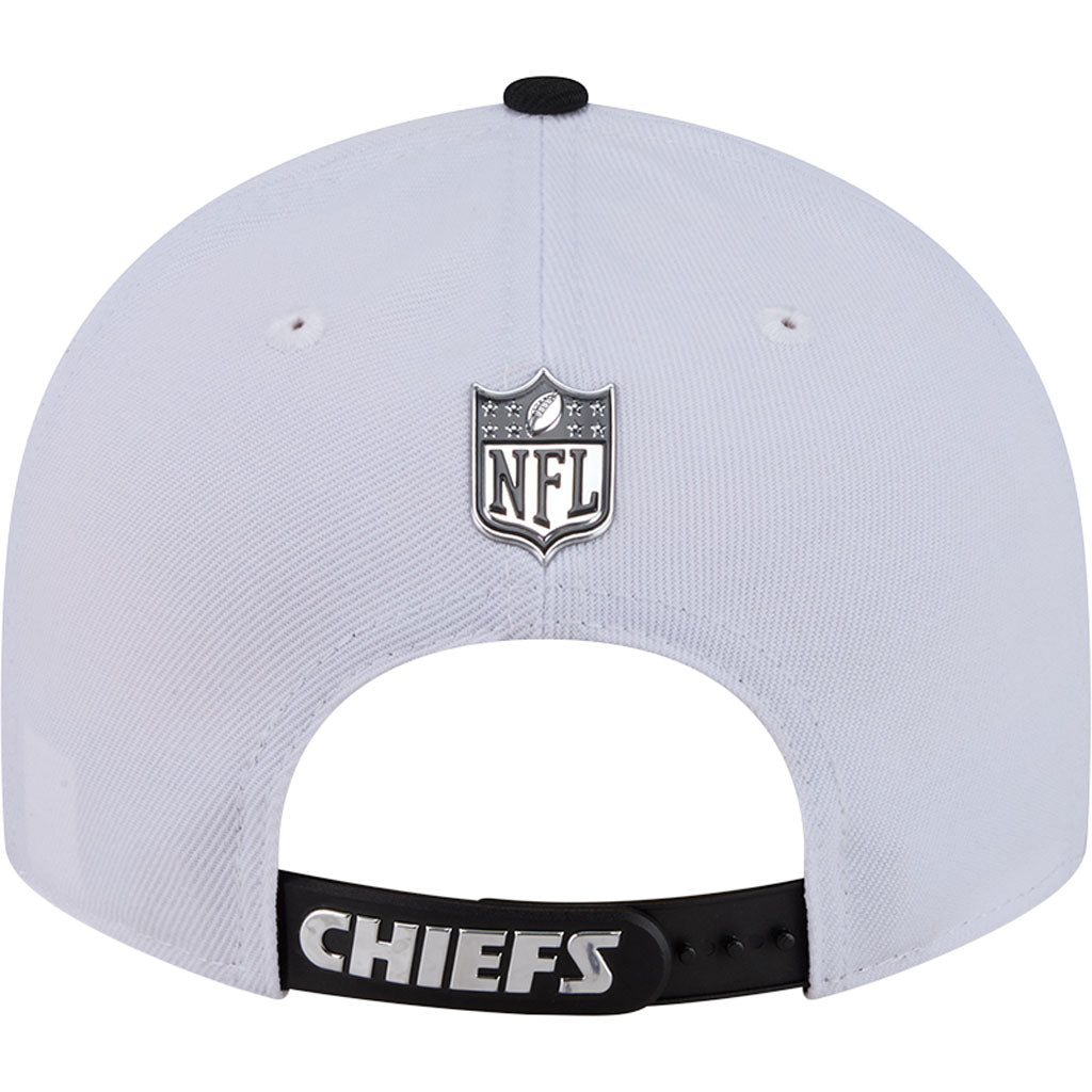 NFL Kansas City Chiefs New Era Black & White 2026 Draft 9FIFTY Snapback Hat - White