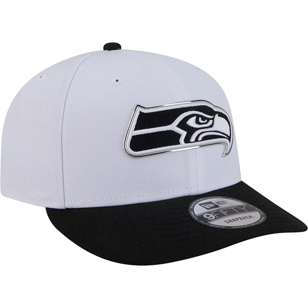 NFL Seattle Seahawks New Era Black & White 2026 Draft 9FIFTY Snapback Hat - White