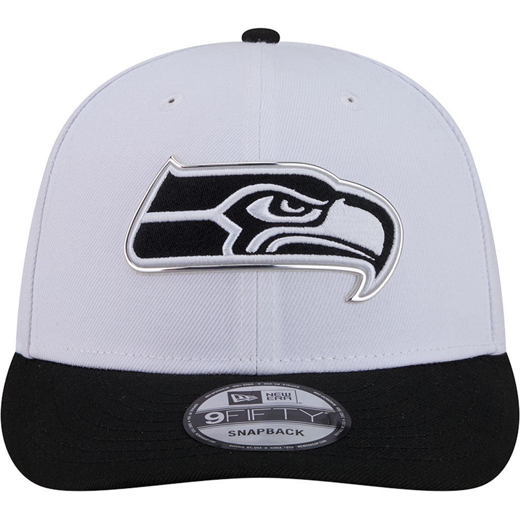 NFL Seattle Seahawks New Era Black & White 2026 Draft 9FIFTY Snapback Hat - White