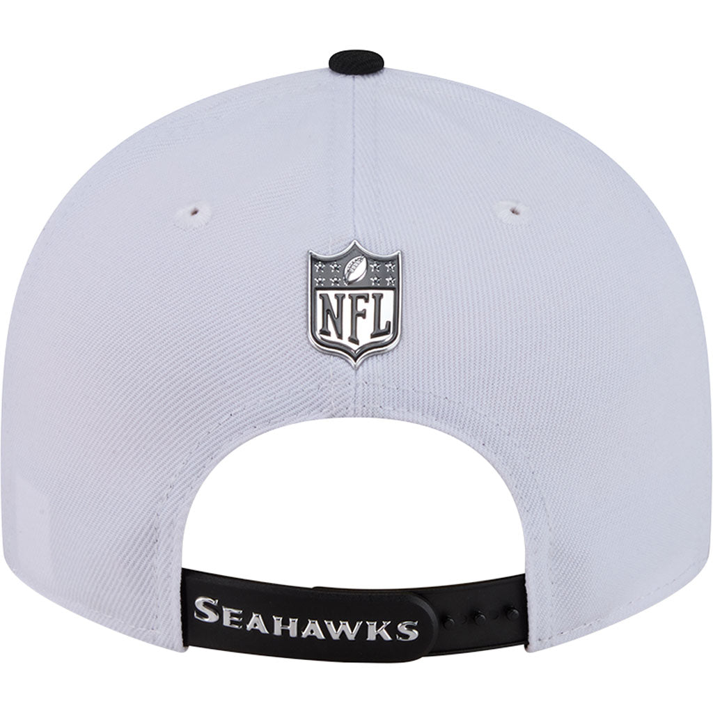 NFL Seattle Seahawks New Era Black & White 2026 Draft 9FIFTY Snapback Hat - White