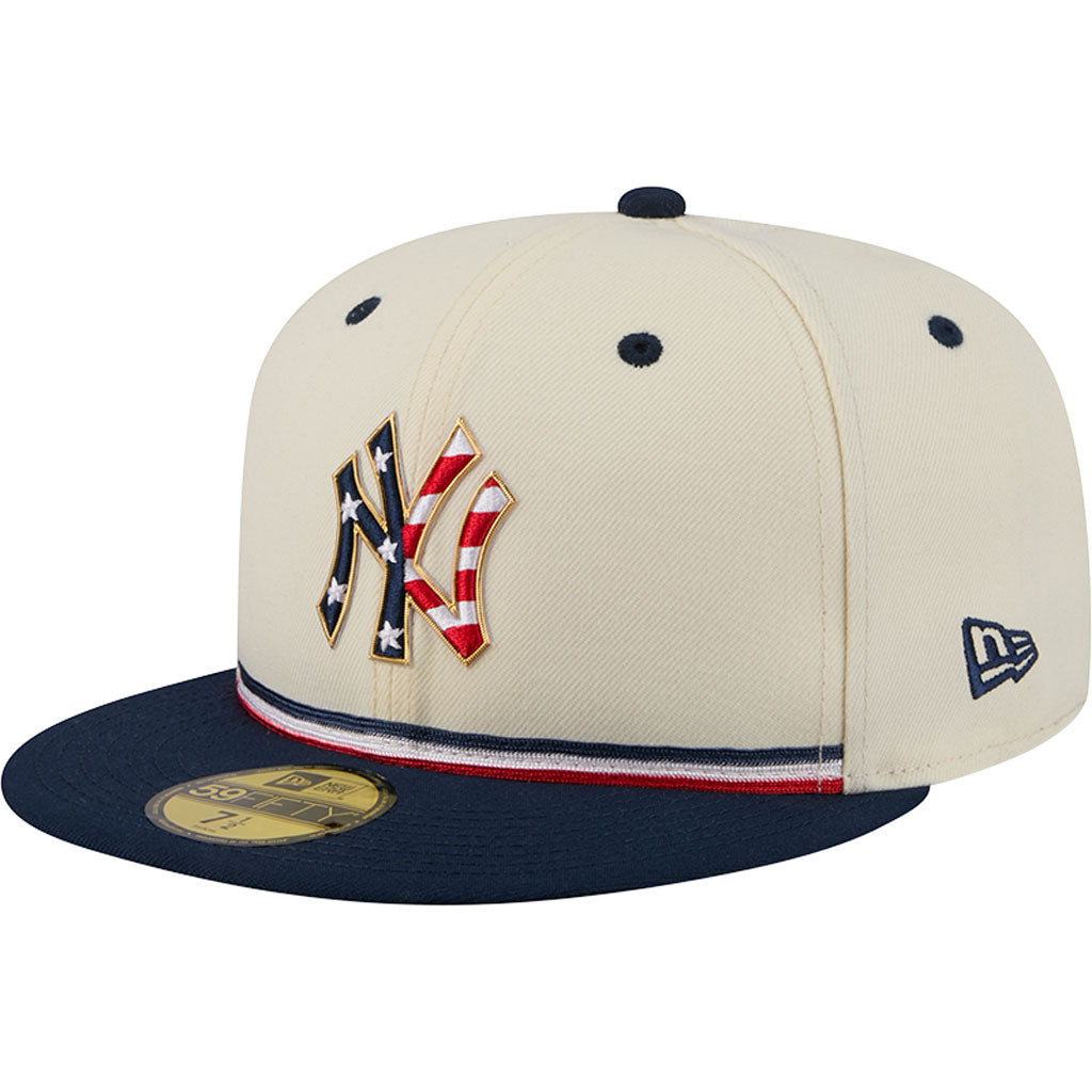 MLB New York Yankees New Era 2026 4th of July 59FIFTY Fitted Hat - Cream