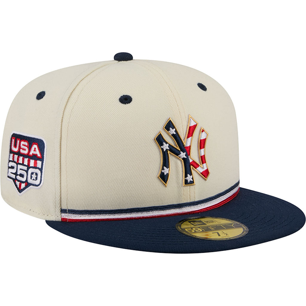 MLB New York Yankees New Era 2026 4th of July 59FIFTY Fitted Hat - Cream