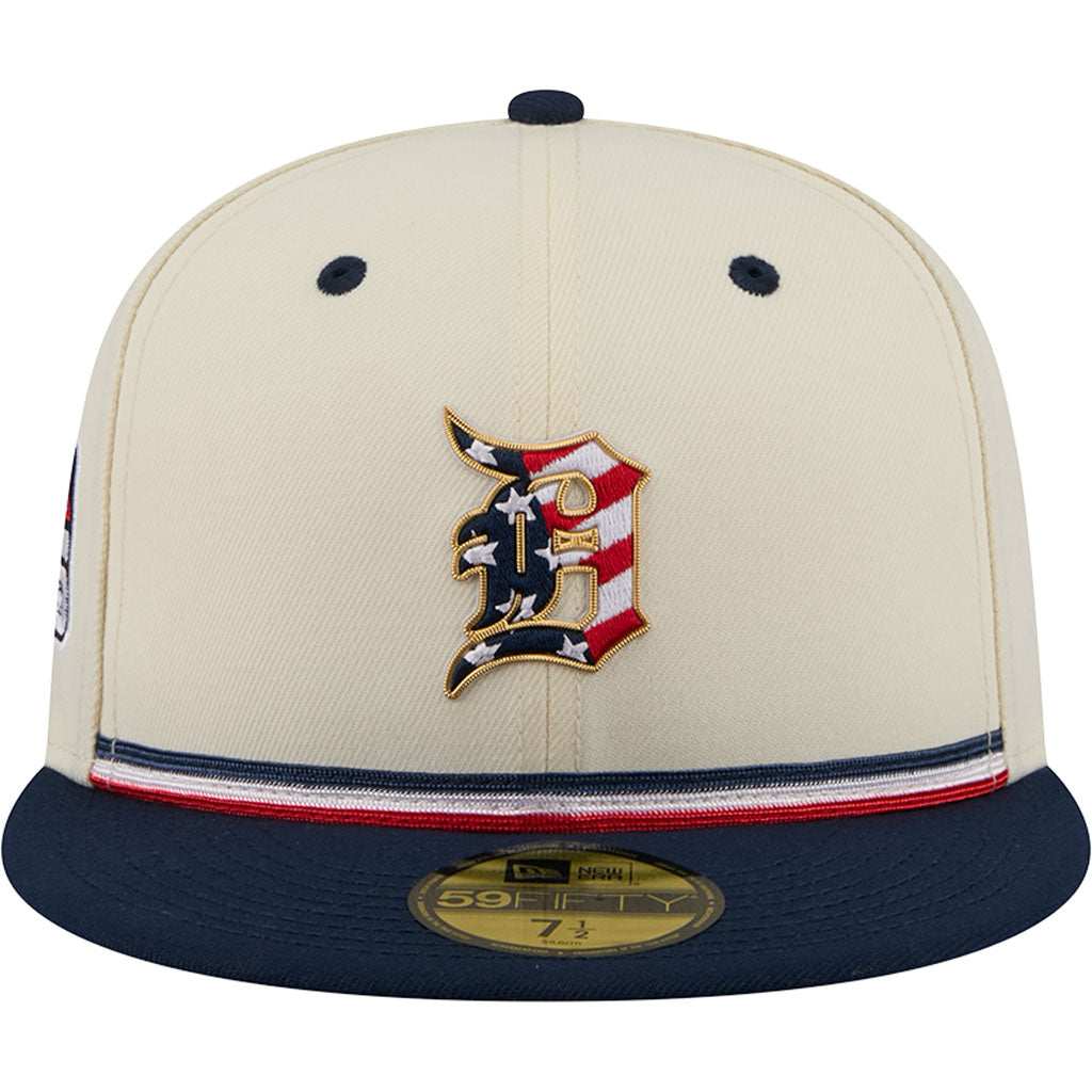MLB Detroit Tigers New Era 2026 4th of July 59FIFTY Fitted Hat - Cream