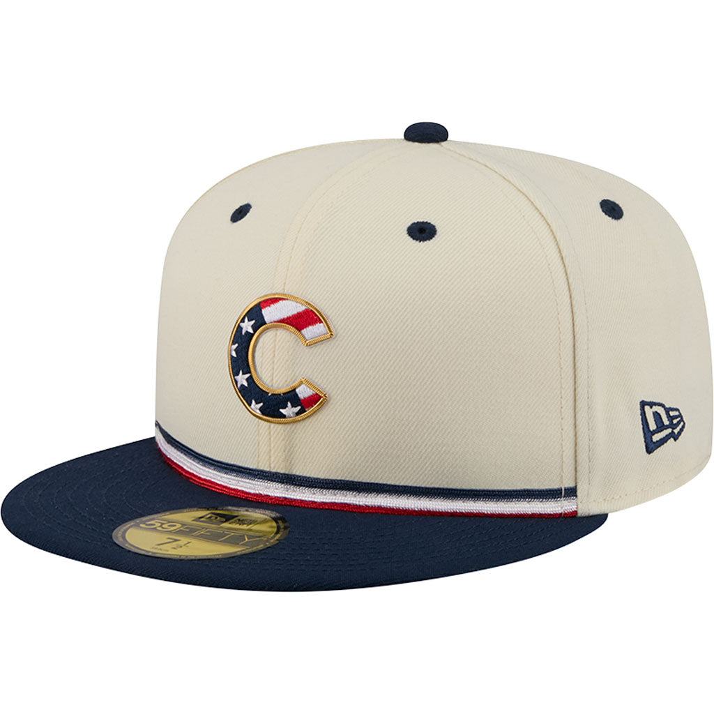 MLB Chicago Cubs New Era 2026 4th of July 59FIFTY Fitted Hat - Cream