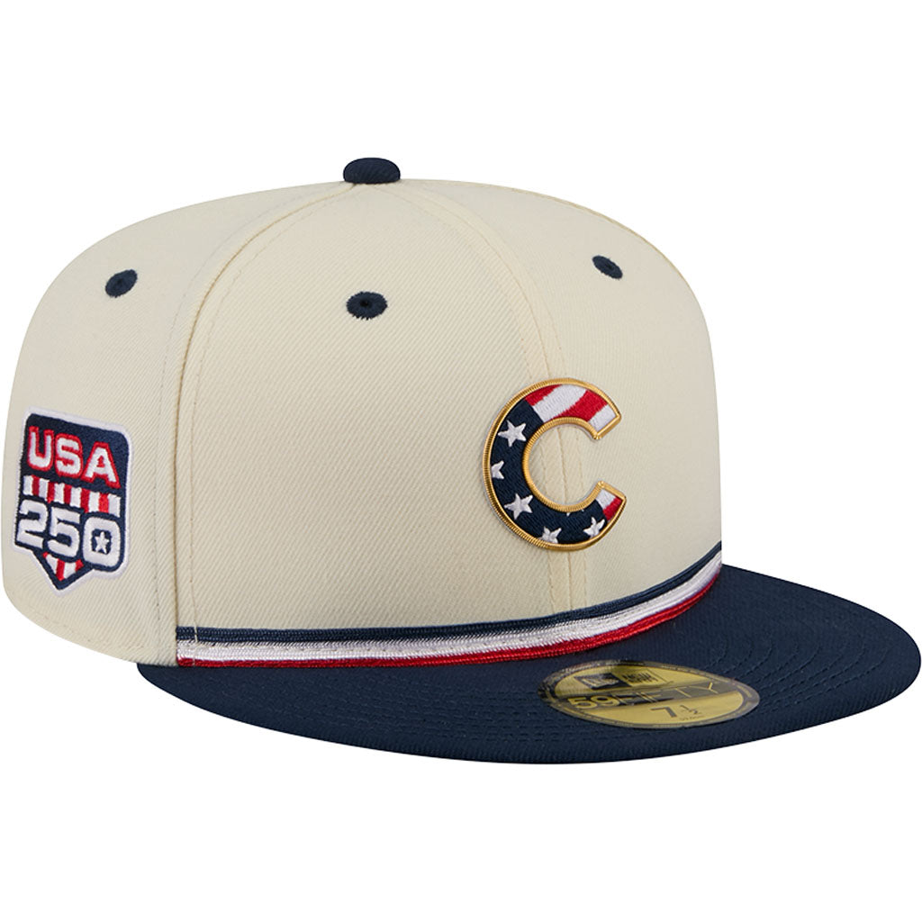 MLB Chicago Cubs New Era 2026 4th of July 59FIFTY Fitted Hat - Cream