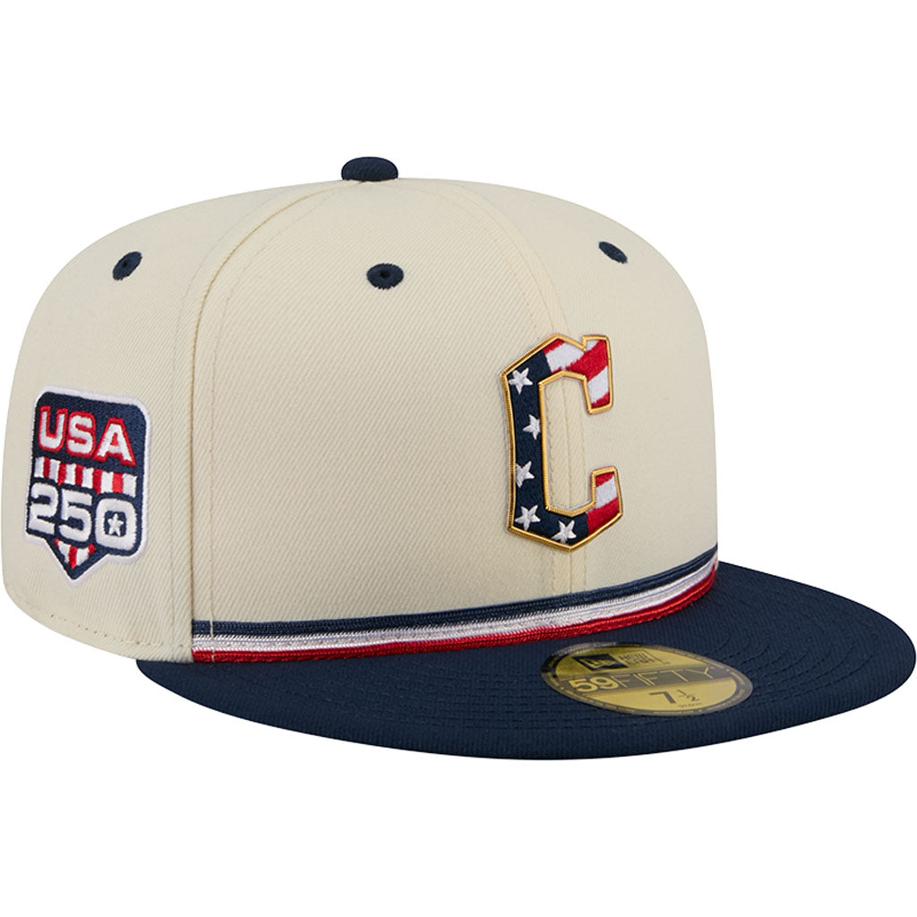 MLB Cleveland Guardians New Era 2026 4th of July 59FIFTY Fitted Hat - Cream