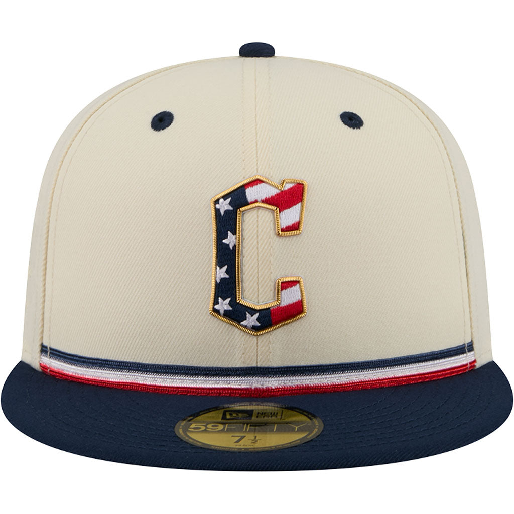 MLB Cleveland Guardians New Era 2026 4th of July 59FIFTY Fitted Hat - Cream