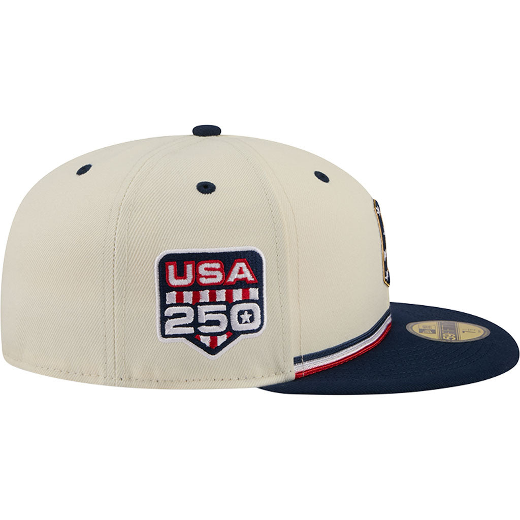 MLB Cleveland Guardians New Era 2026 4th of July 59FIFTY Fitted Hat - Cream