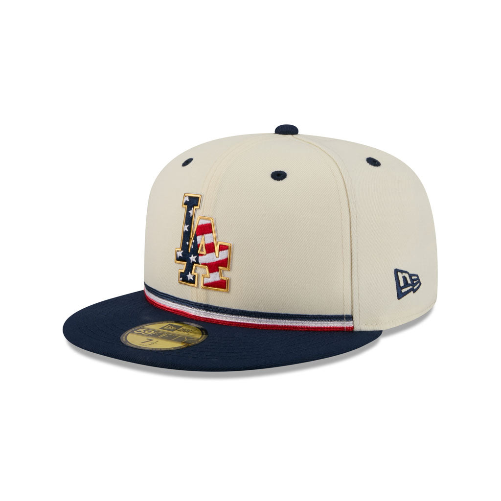 MLB Los Angeles Dodgers New Era 2026 4th of July 59FIFTY Fitted Hat - Cream
