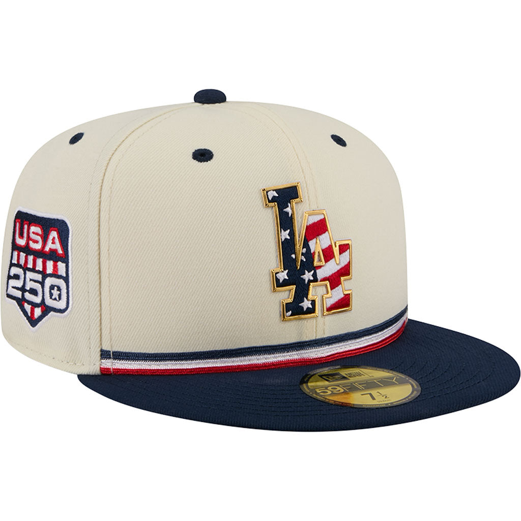 MLB Los Angeles Dodgers New Era 2026 4th of July 59FIFTY Fitted Hat - Cream