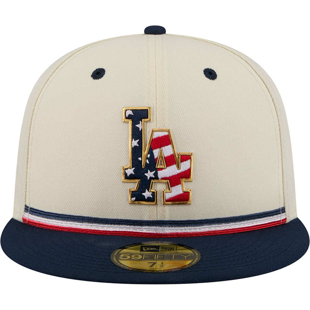MLB Los Angeles Dodgers New Era 2026 4th of July 59FIFTY Fitted Hat - Cream