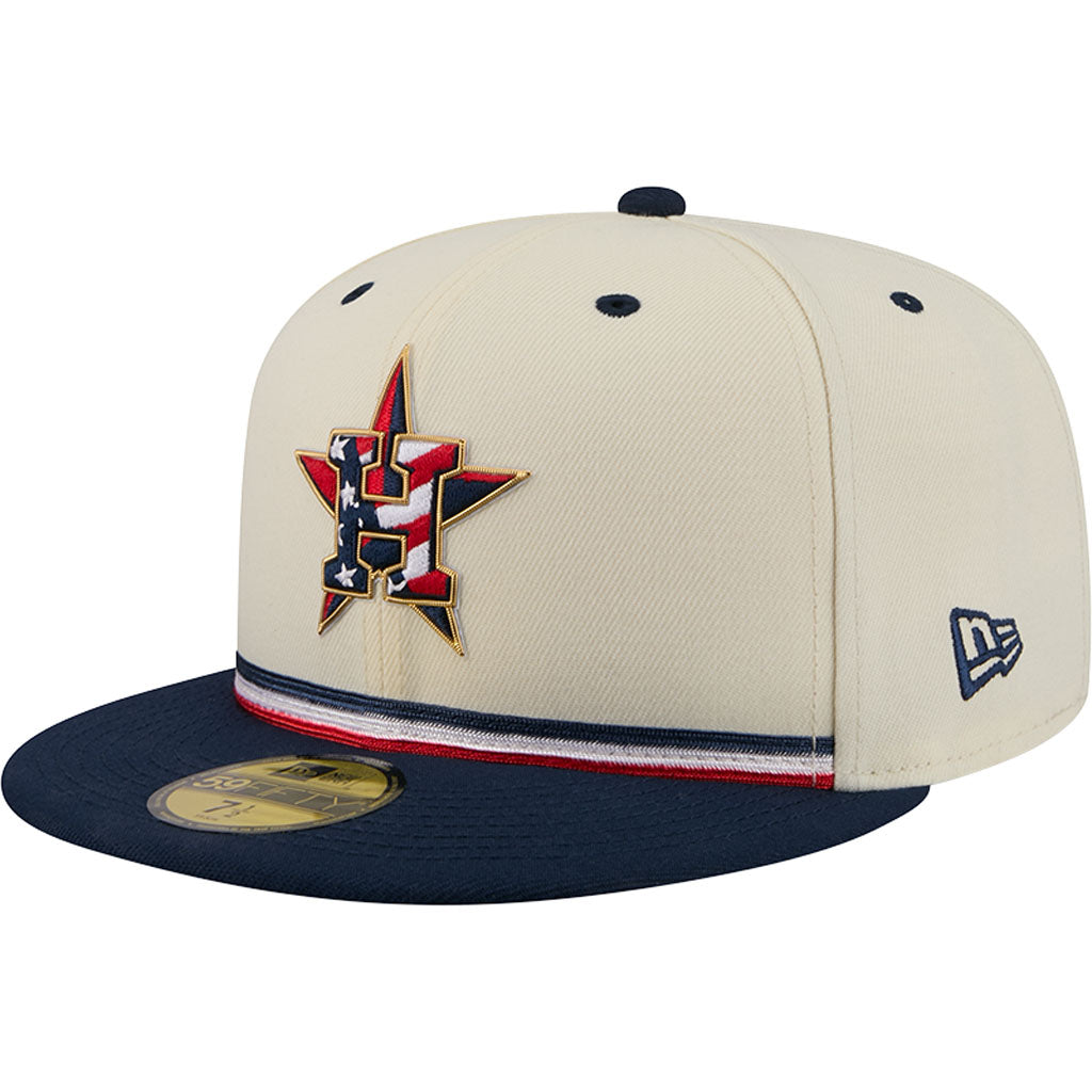MLB Houston Astros New Era 2026 4th of July 59FIFTY Fitted Hat - Cream
