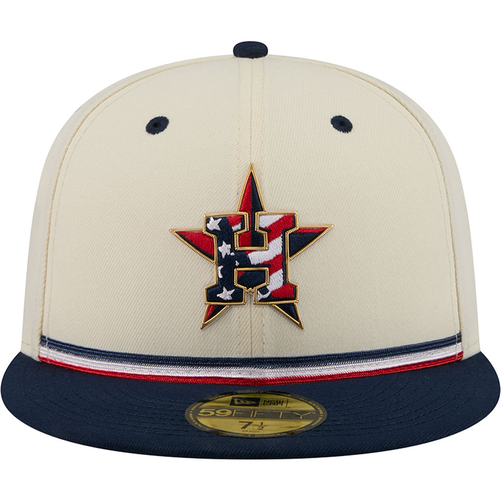 MLB Houston Astros New Era 2026 4th of July 59FIFTY Fitted Hat - Cream