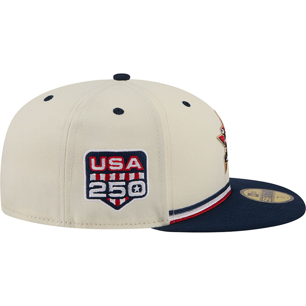 MLB Houston Astros New Era 2026 4th of July 59FIFTY Fitted Hat - Cream