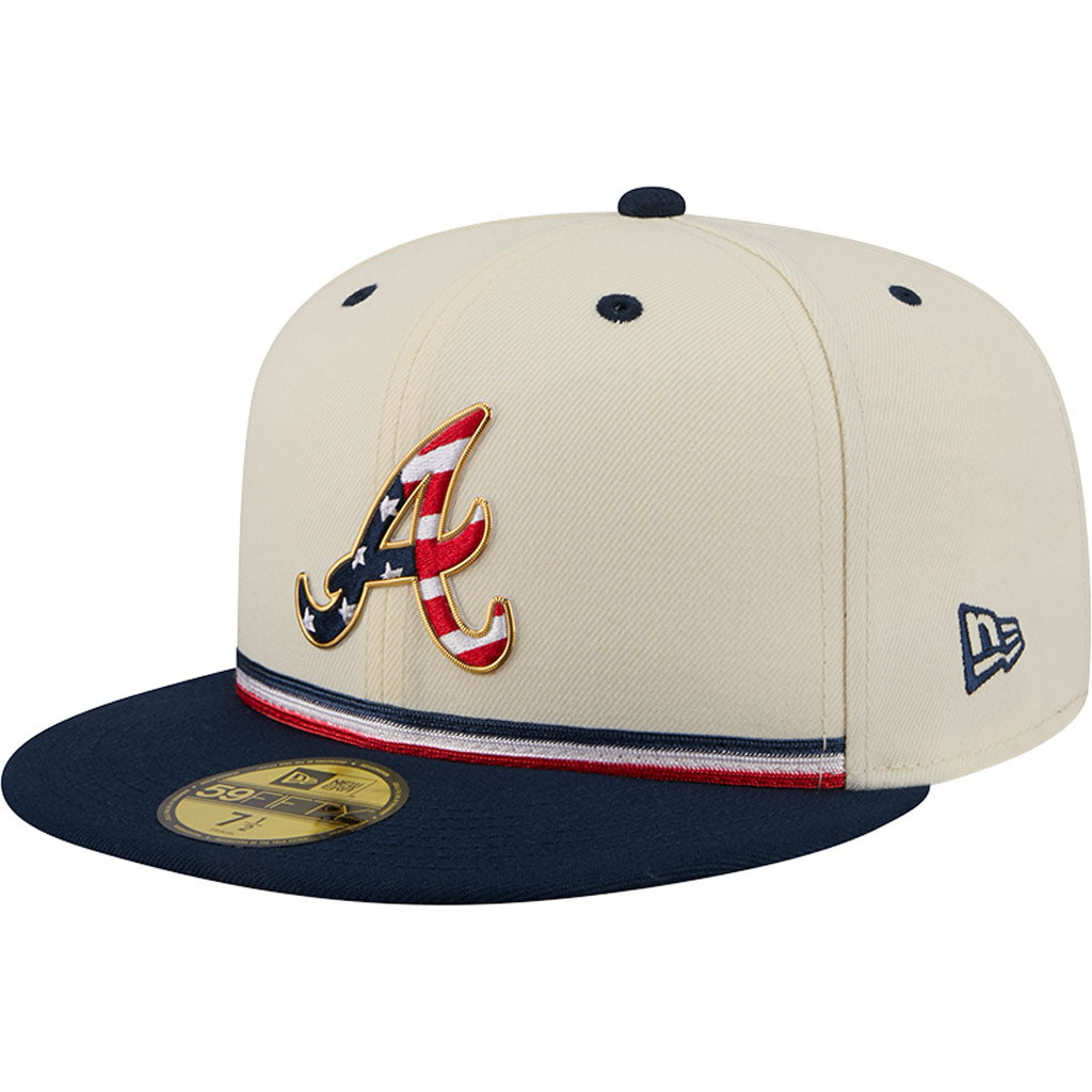 MLB Atlanta Braves New Era 2026 4th of July 59FIFTY Fitted Hat - Cream