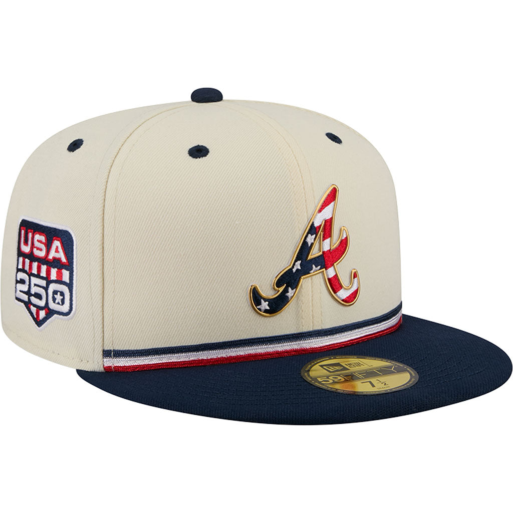 MLB Atlanta Braves New Era 2026 4th of July 59FIFTY Fitted Hat - Cream