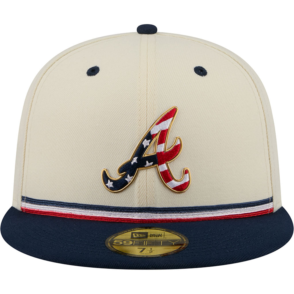 MLB Atlanta Braves New Era 2026 4th of July 59FIFTY Fitted Hat - Cream