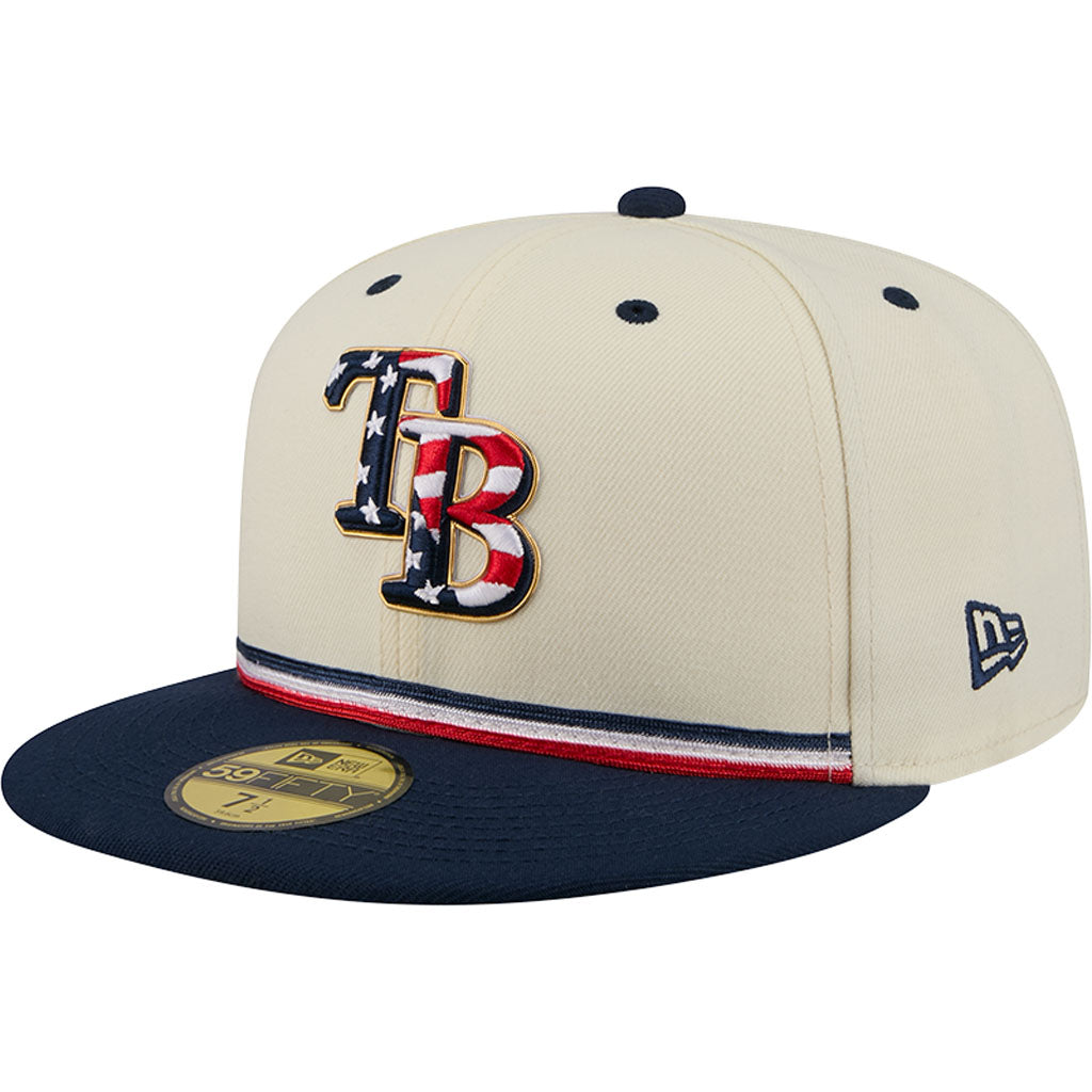 MLB Tampa Bay Rays New Era 2026 4th of July 59FIFTY Fitted Hat - Cream
