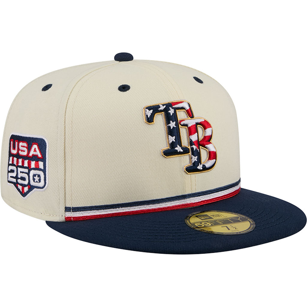 MLB Tampa Bay Rays New Era 2026 4th of July 59FIFTY Fitted Hat - Cream