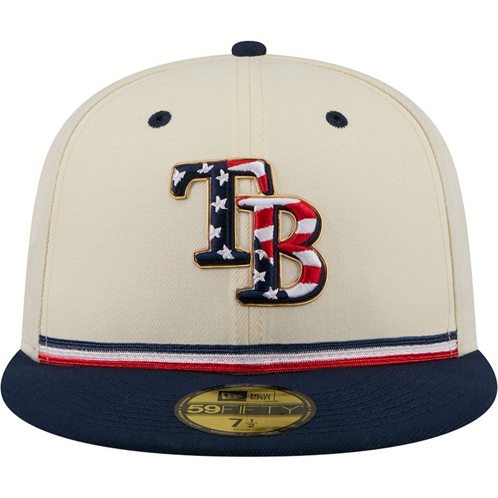 MLB Tampa Bay Rays New Era 2026 4th of July 59FIFTY Fitted Hat - Cream
