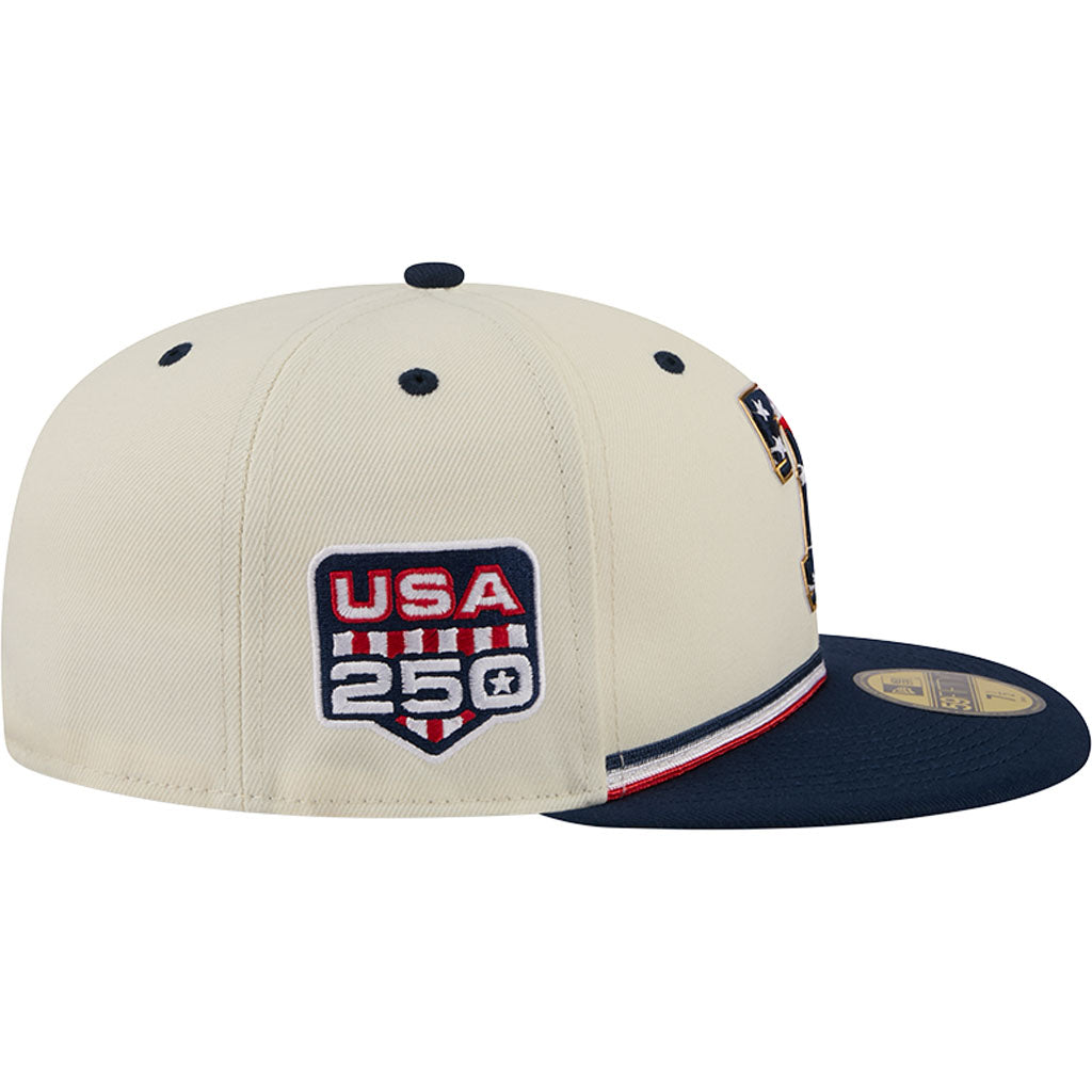 MLB Texas Rangers New Era 2026 4th of July 59FIFTY Fitted Hat - Cream