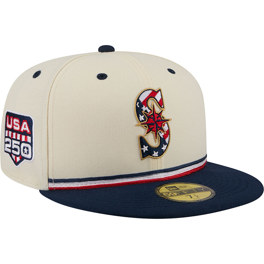 MLB Seattle Mariners New Era 2026 4th of July 59FIFTY Fitted Hat - Cream