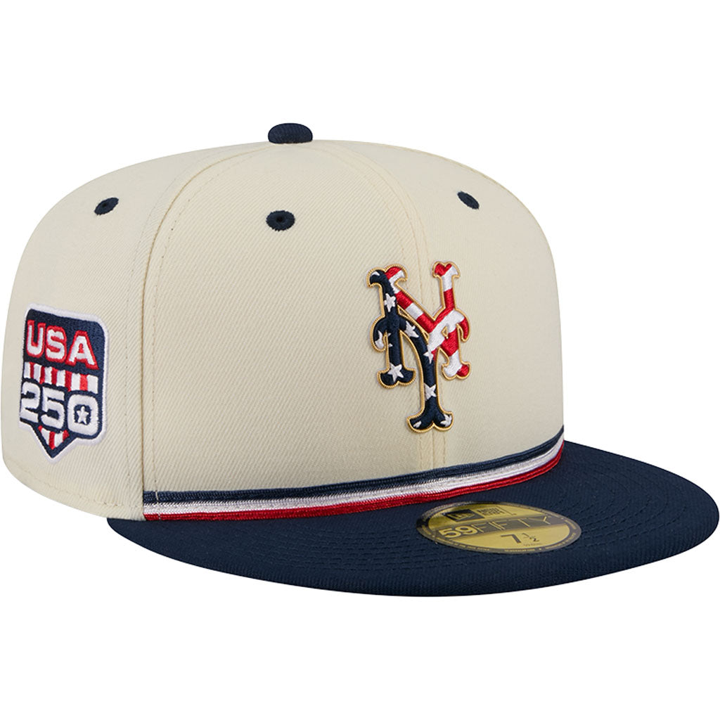 MLB New York Mets New Era 2026 4th of July 59FIFTY Fitted Hat - Cream