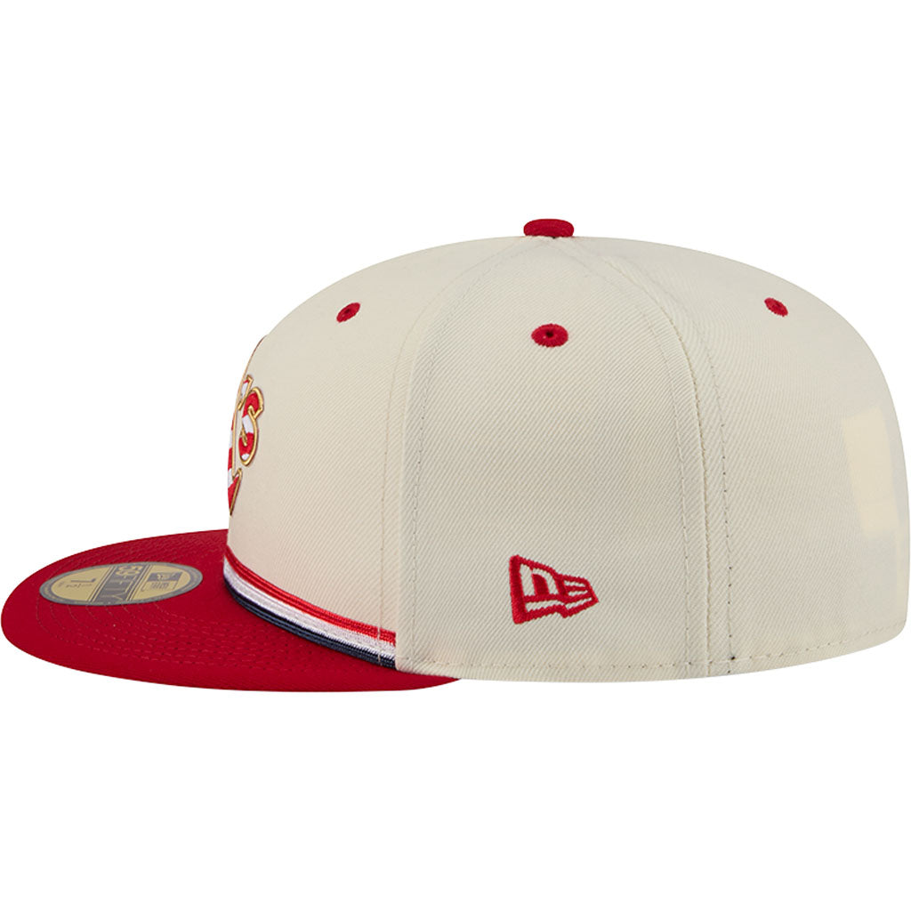 MLB Athletics New Era 2026 4th of July 59FIFTY Fitted Hat - Cream