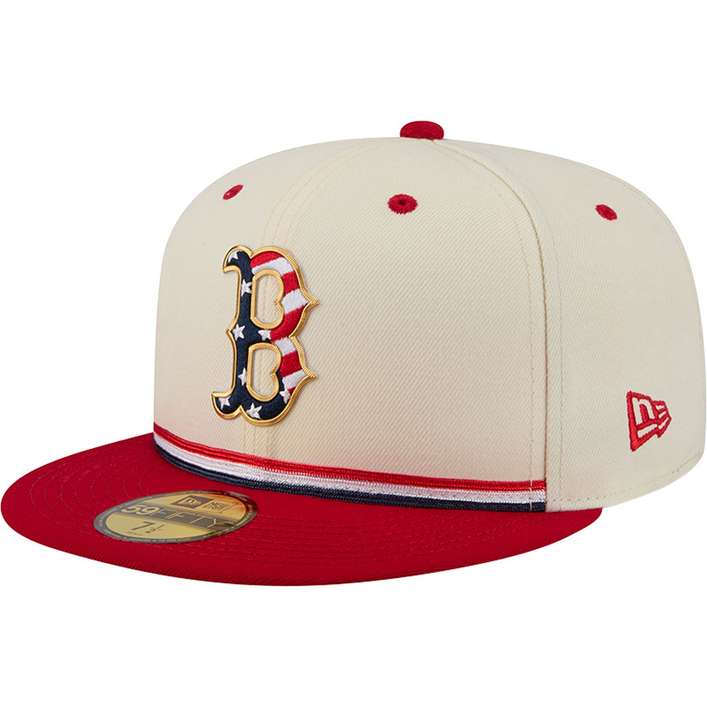 MLB Boston Red Sox New Era 2026 4th of July 59FIFTY Fitted Hat - Cream