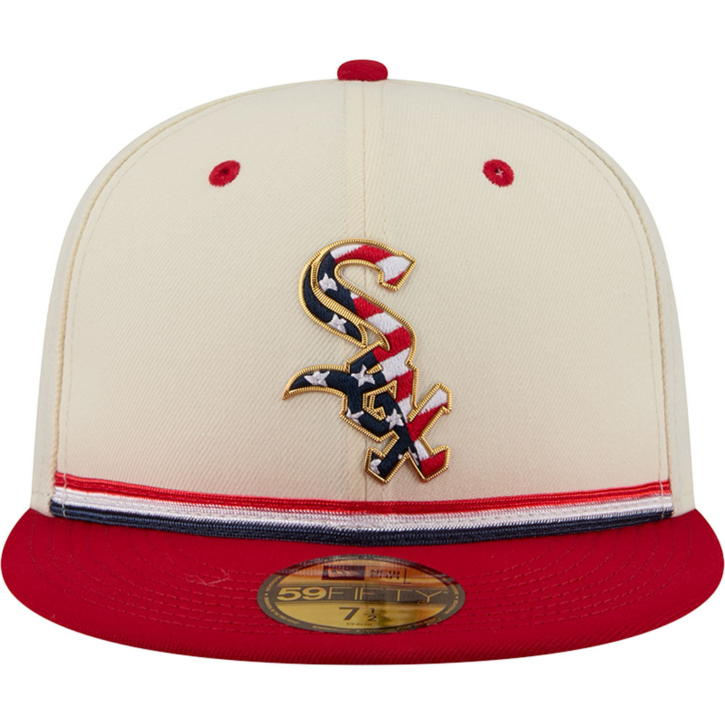MLB Chicago White Sox New Era 2026 4th of July 59FIFTY Fitted Hat - Cream