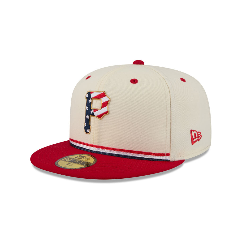 MLB Pittsburgh Pirates New Era 2026 4th of July 59FIFTY Fitted Hat - Cream