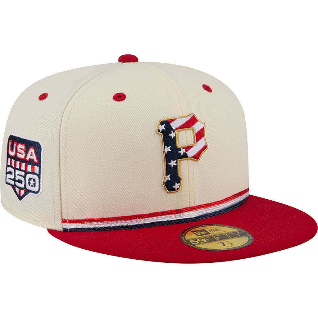 MLB Pittsburgh Pirates New Era 2026 4th of July 59FIFTY Fitted Hat - Cream