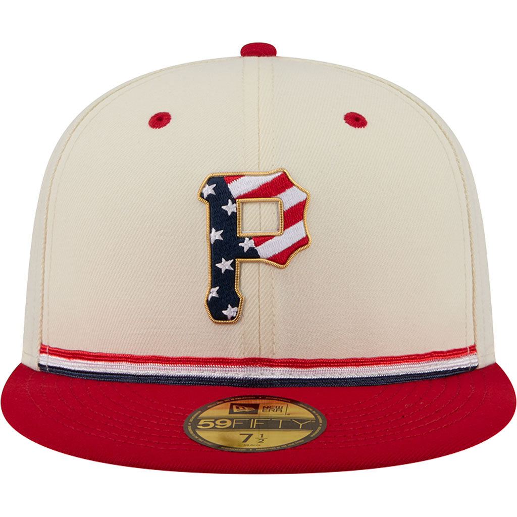 MLB Pittsburgh Pirates New Era 2026 4th of July 59FIFTY Fitted Hat - Cream