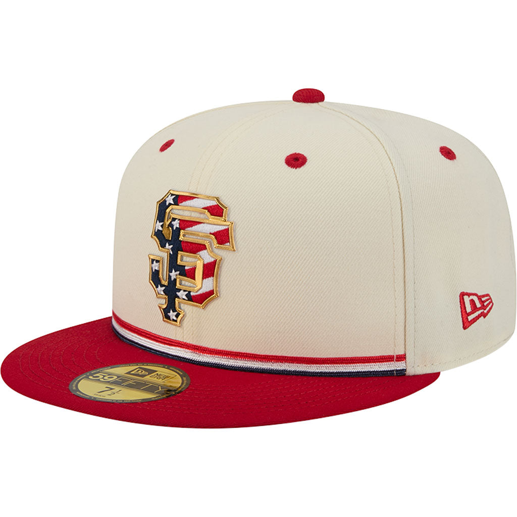 MLB San Francisco Giants New Era 2026 4th of July 59FIFTY Fitted Hat - Cream