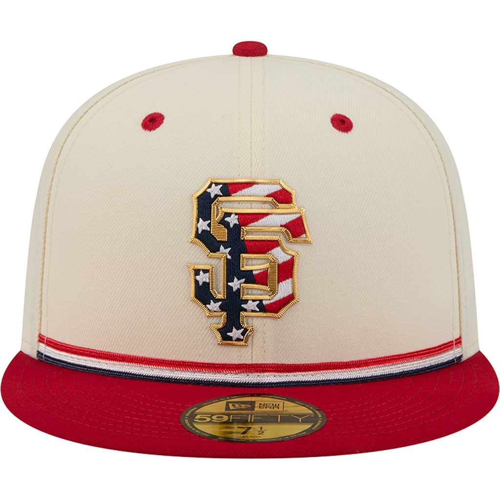 MLB San Francisco Giants New Era 2026 4th of July 59FIFTY Fitted Hat - Cream