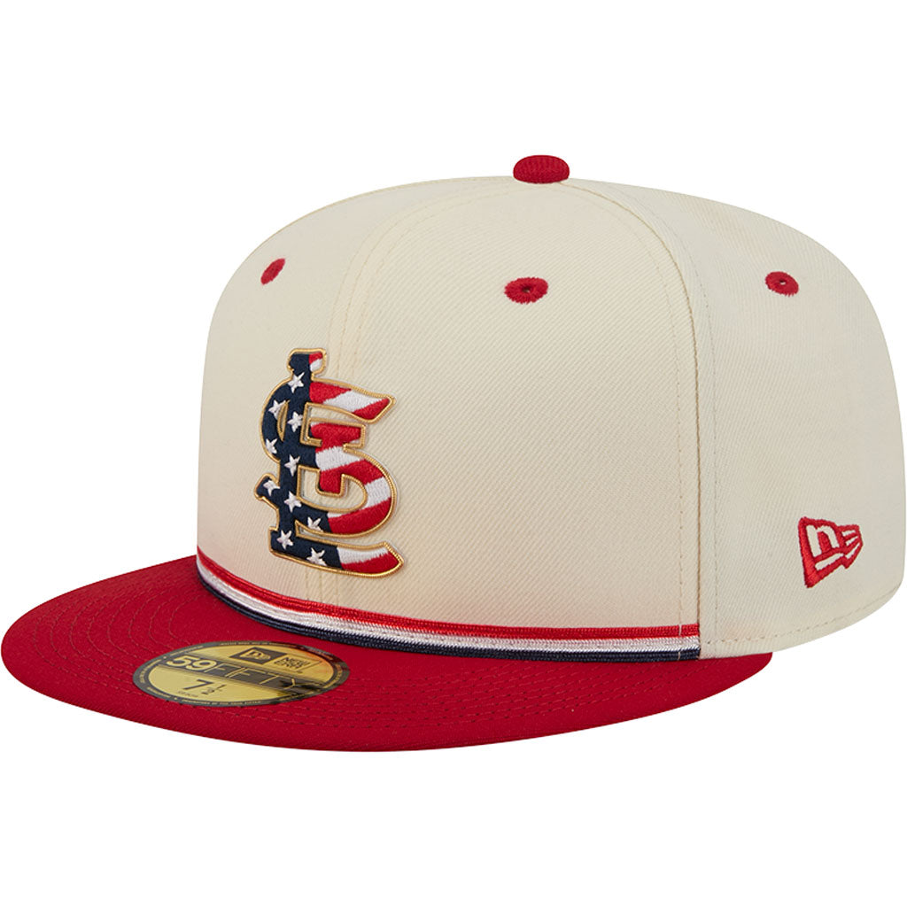 MLB St. Louis Cardinals New Era 2026 4th of July 59FIFTY Fitted Hat - Cream