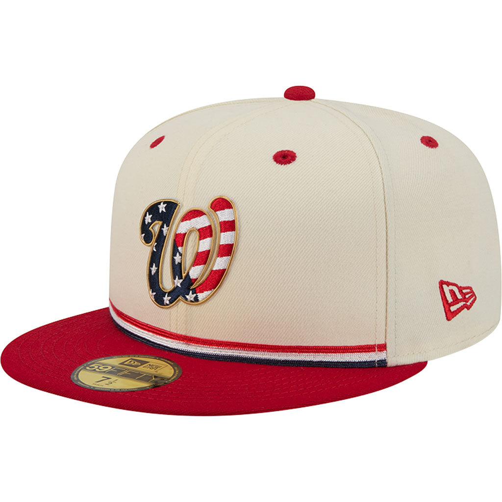 MLB Washington Nationals New Era 2026 4th of July 59FIFTY Fitted Hat - Cream