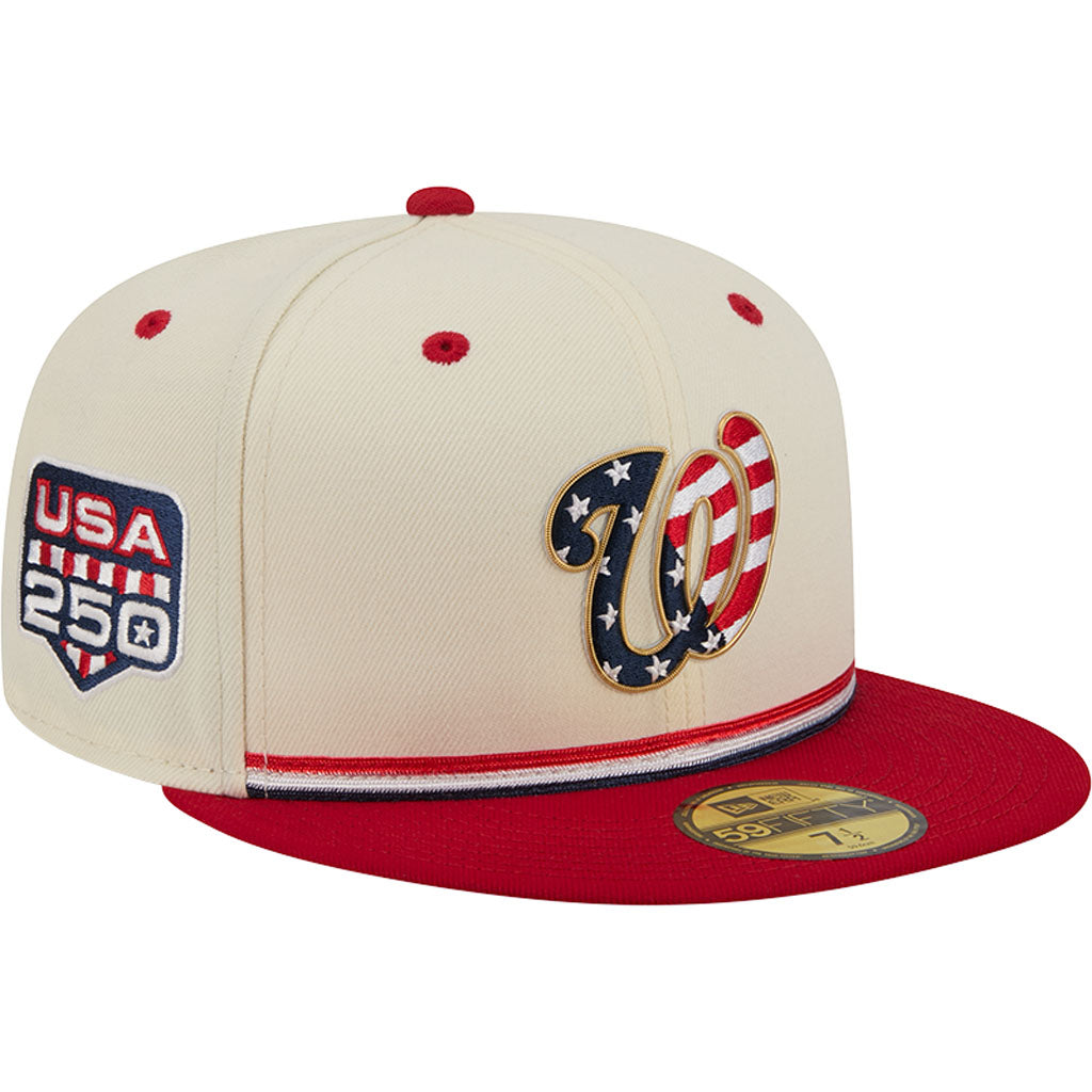MLB Washington Nationals New Era 2026 4th of July 59FIFTY Fitted Hat - Cream