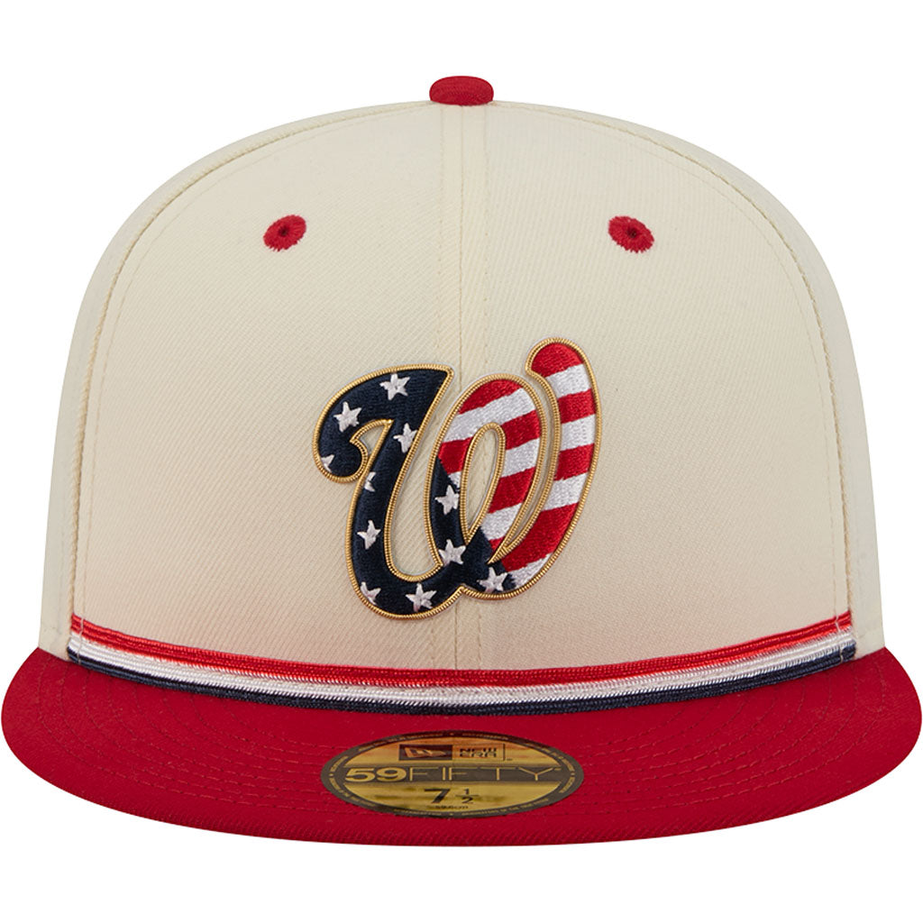 MLB Washington Nationals New Era 2026 4th of July 59FIFTY Fitted Hat - Cream