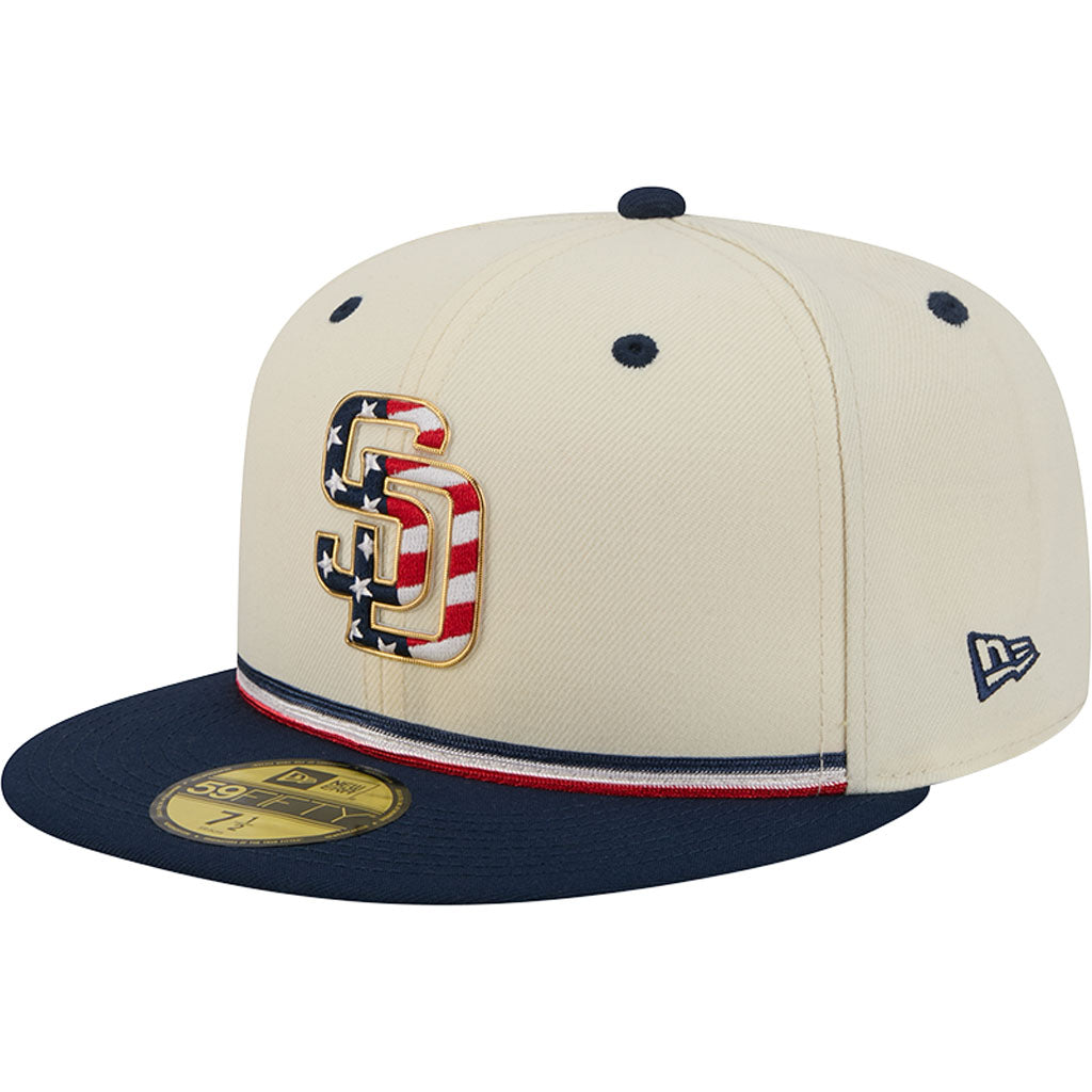 MLB San Diego Padres New Era 2026 4th of July 59FIFTY Fitted Hat - Cream