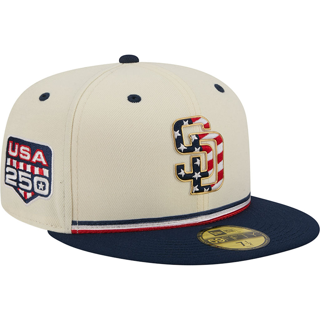 MLB San Diego Padres New Era 2026 4th of July 59FIFTY Fitted Hat - Cream