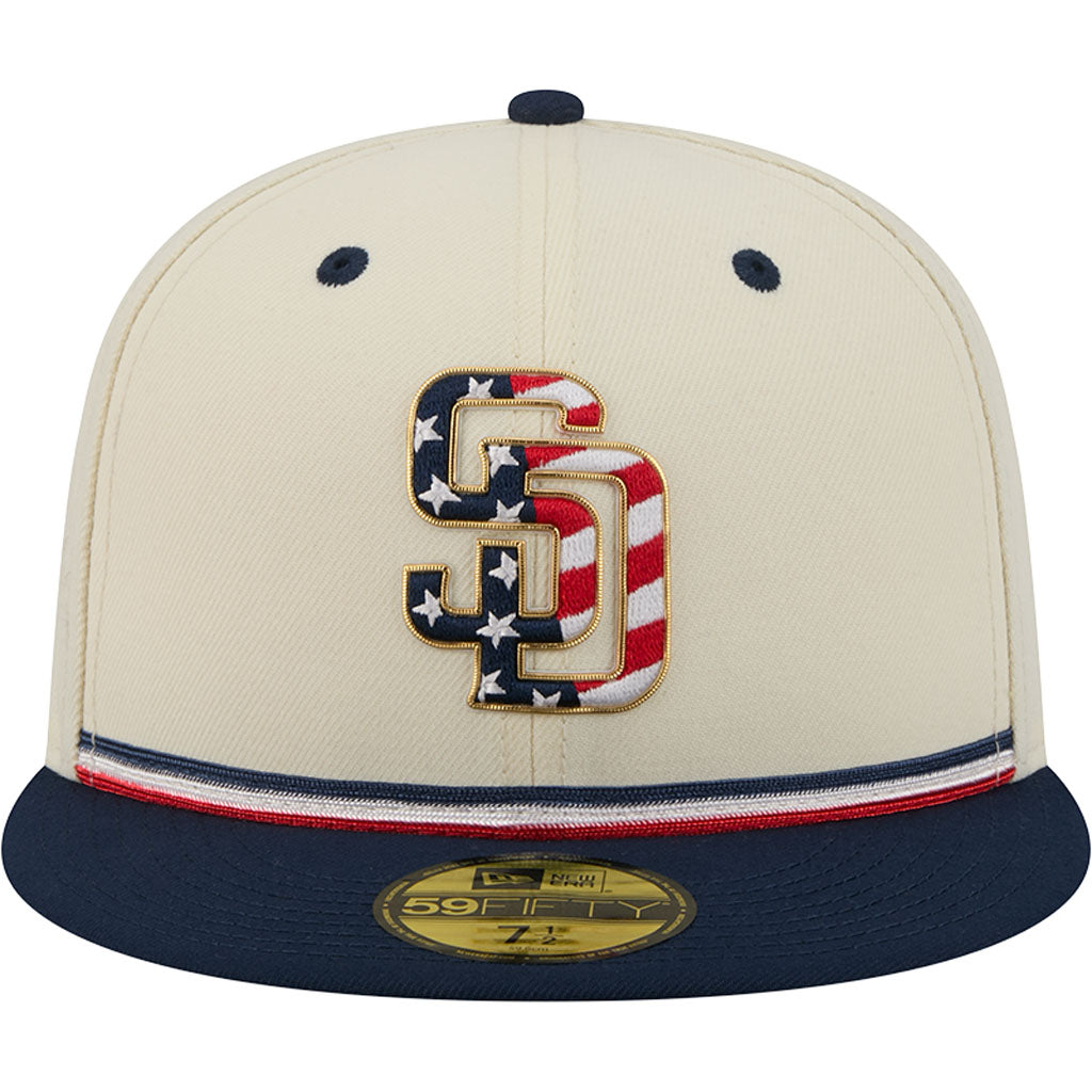 MLB San Diego Padres New Era 2026 4th of July 59FIFTY Fitted Hat - Cream