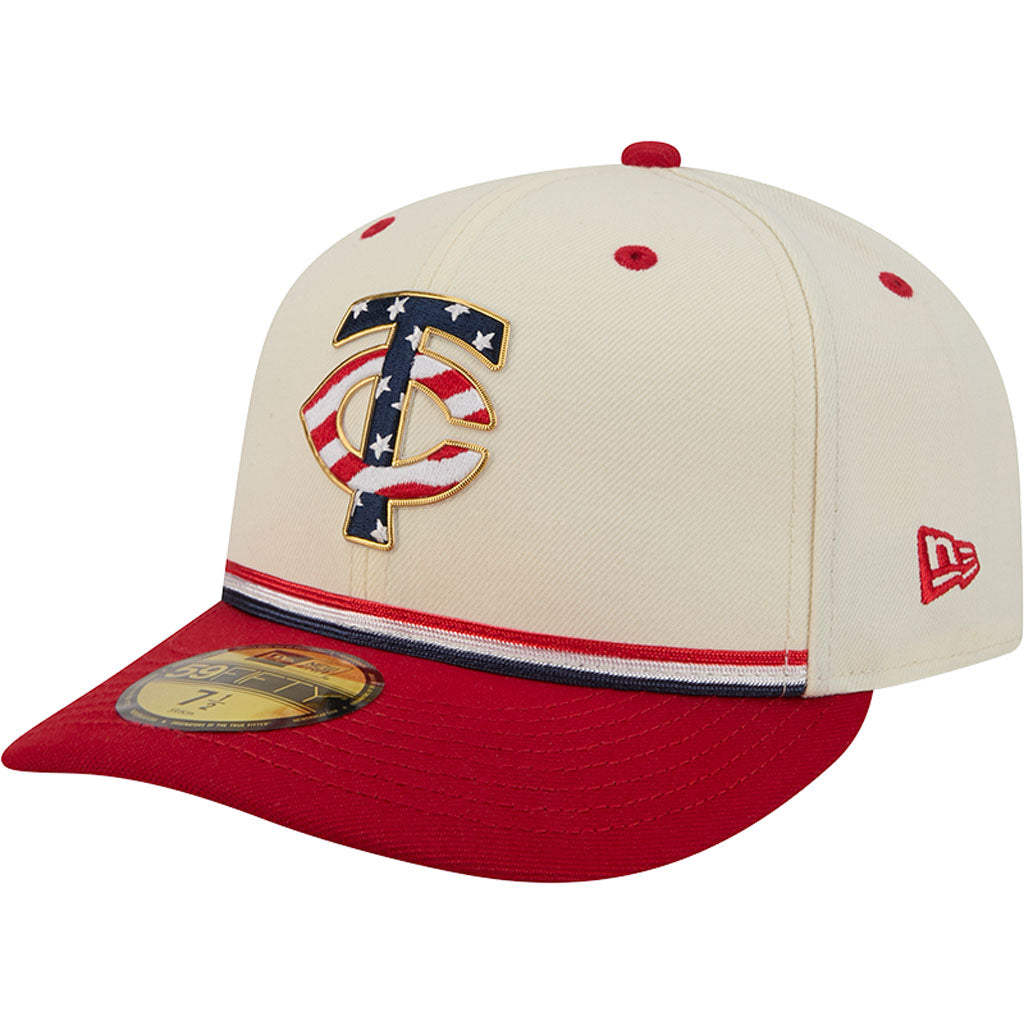 MLB Minnesota Twins New Era 2026 4th of July 59FIFTY Fitted Hat - Cream